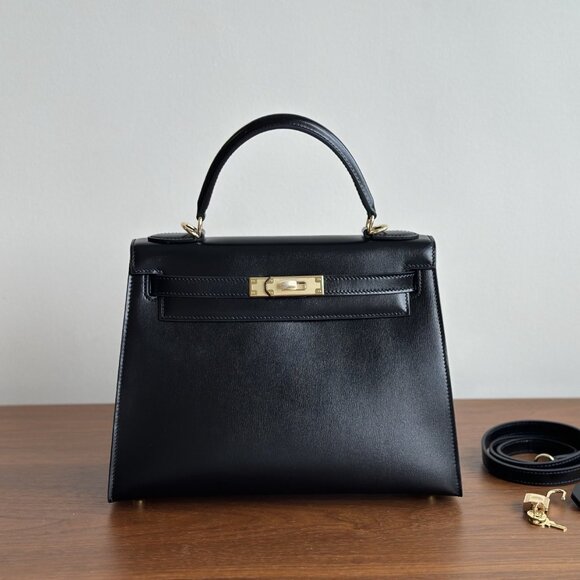 LUXE LEATHER! Burgundy Kelly Style Top Handle Bag - Shoulder & Crossbody Strap! - Picture 10 of 10